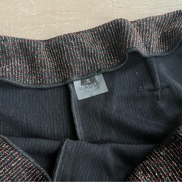 Kadu wide leg sparkle metallic pant, flare style, high  lightweight night out - Picture 6 of 10